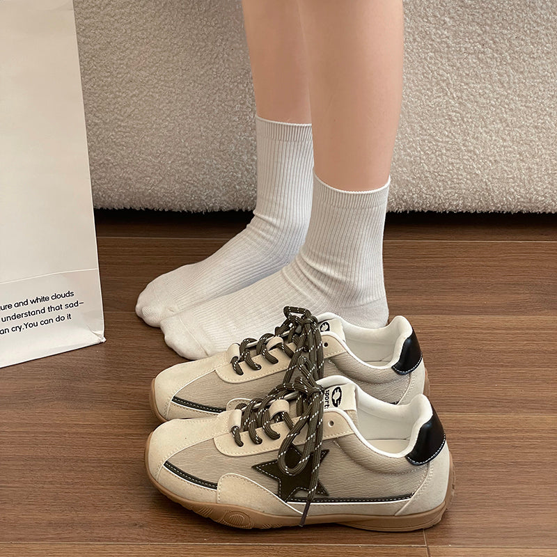 Viral Retro Star Women Trainer Shoes, 2026 New Summer Breathable Canvas White Sneakers Casual Sport Skate Shoes