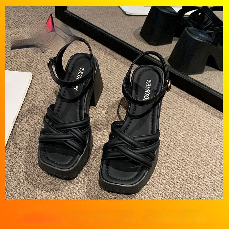 Women's Casual Waterproof High-Heel Sandals