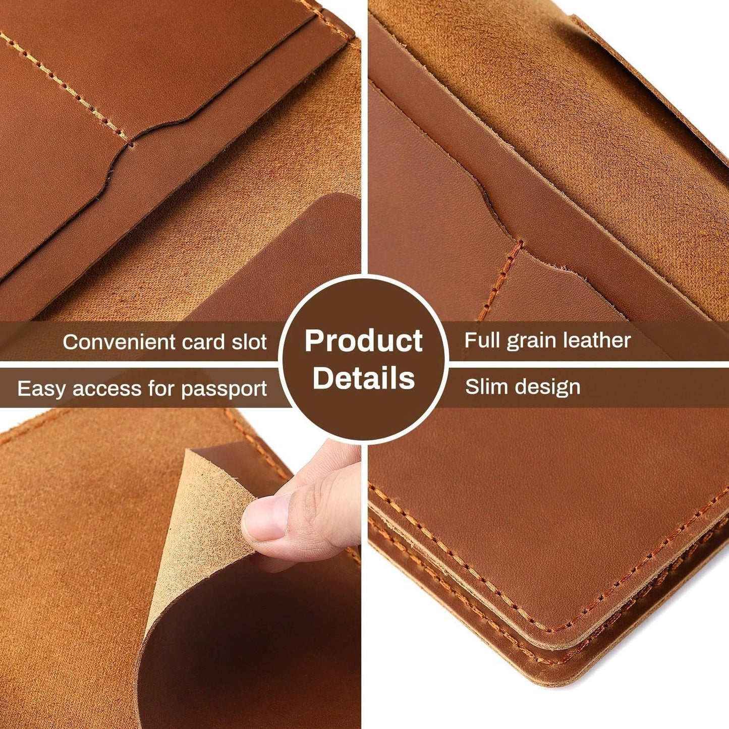 Men's Vintage First Layer Cowhide Handmade Wallet
