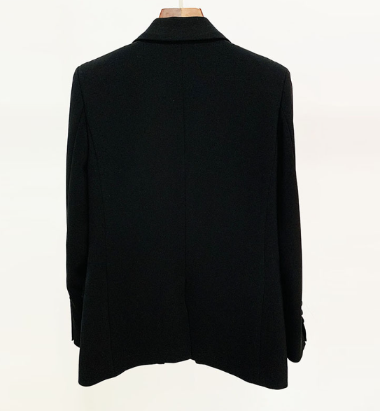 Women's Rhinestone Beaded One Button Slim Blazer Jacket