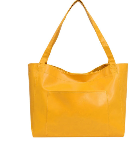 Women's Large Capacity Oil Wax Tote Handbag