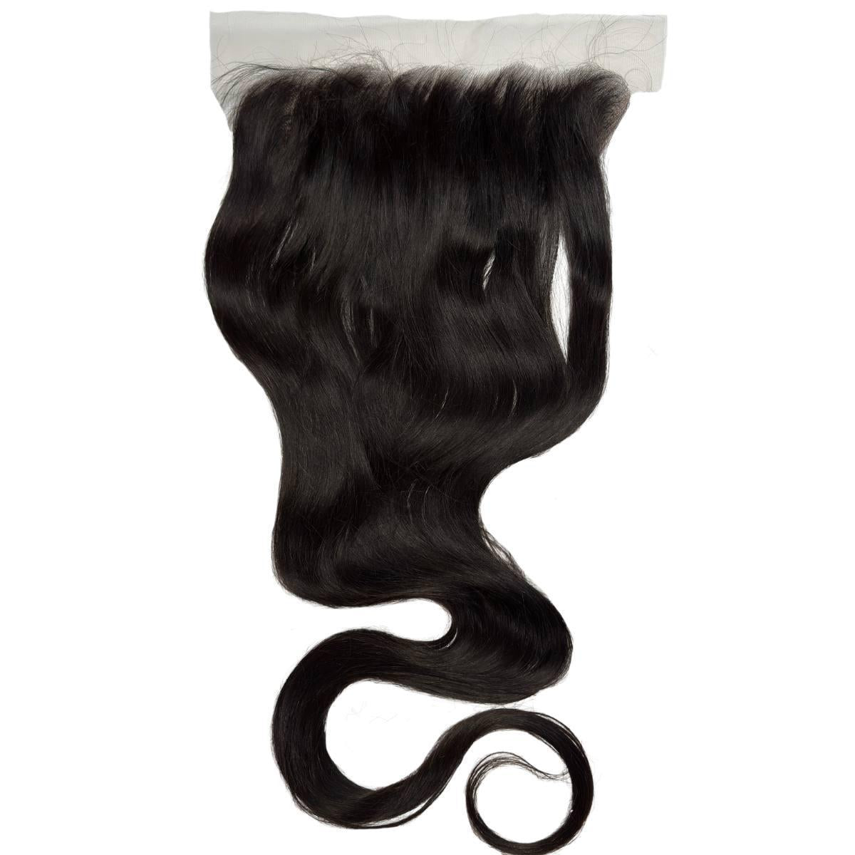 Frontal de cabello humano liso natural de 45" con encaje HD 13x6