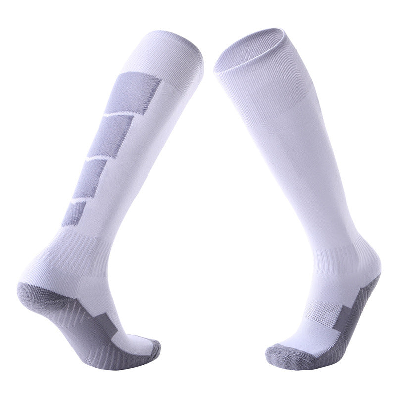 Men's Training Socks Thickeneded Towel Bottom Cushioning Comfortable Pvc Dispensing Non-Slip Socks Sweat-Absorbent Breathable Mid-Calf Football Socks