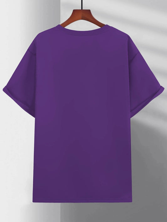 Large Men's Casual Fashion Sports T-shirt, Faith Pattern Round Neck Comfortable T-shirt Summer Clothing