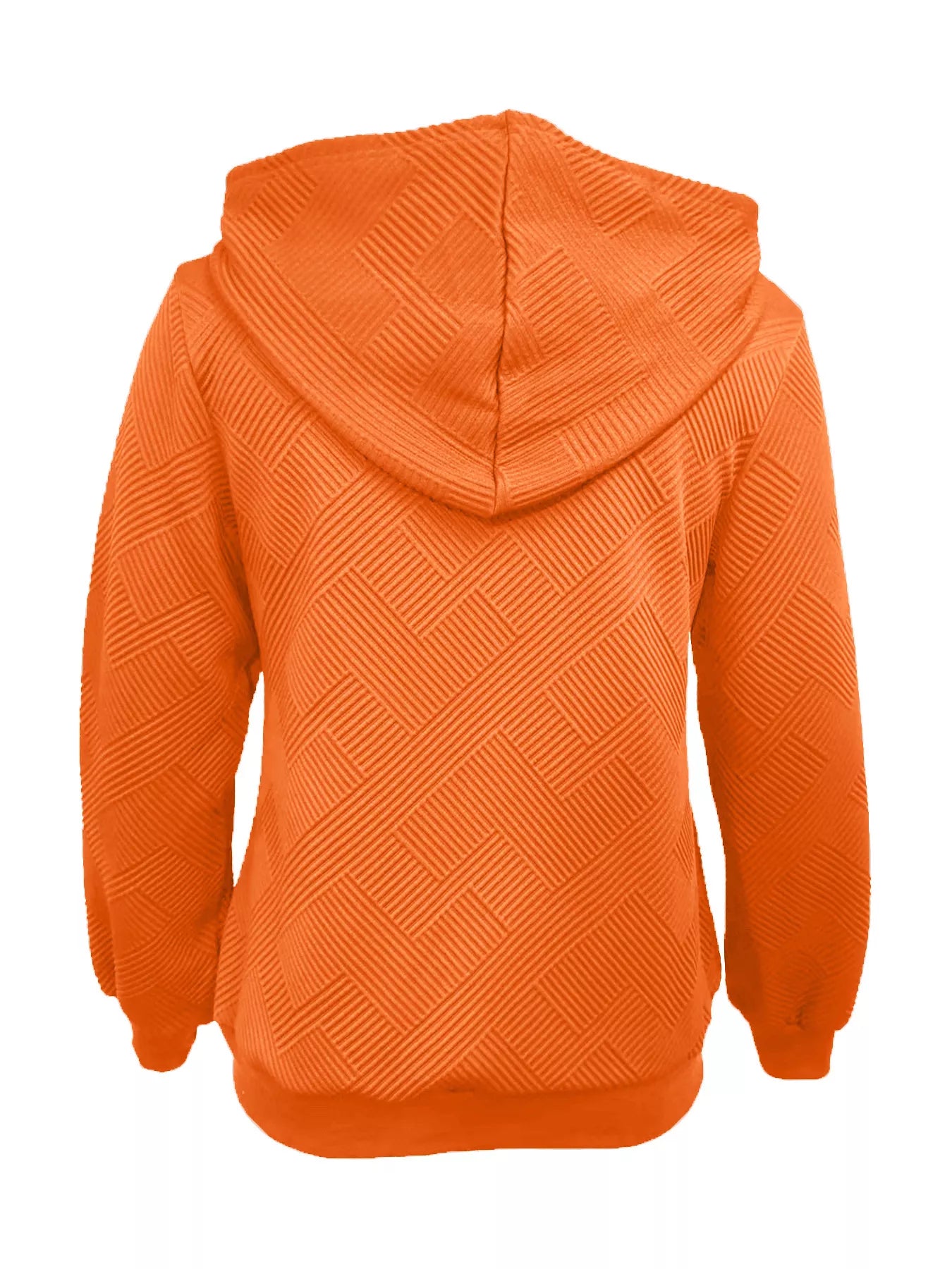 Sudadera con capucha y cremallera con textura y cordón