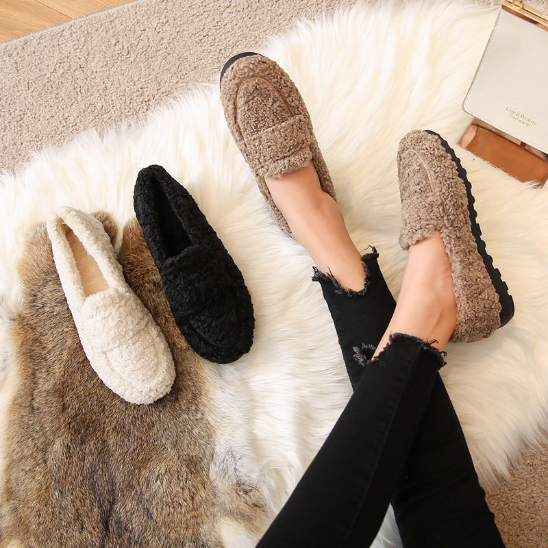 Women's Velvet Thick-soled Mao Shoes