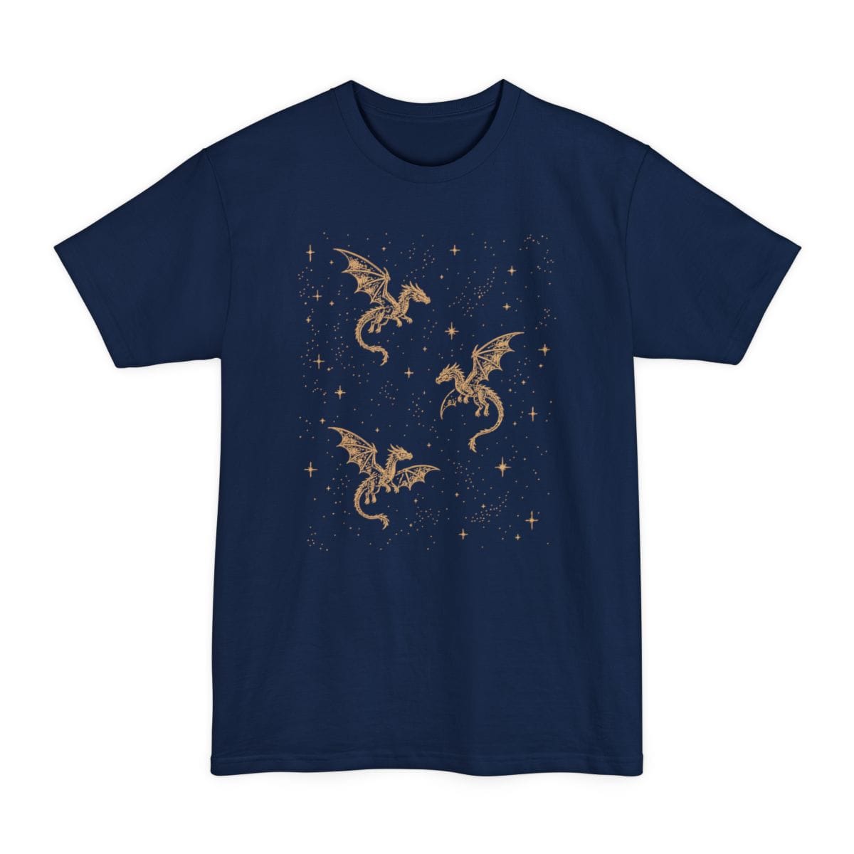 Celestial Dragons and Stars Tall T-Shirt
