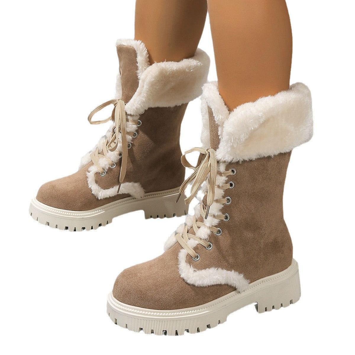Women's Furry Warm Mid-Calf Snow Boots