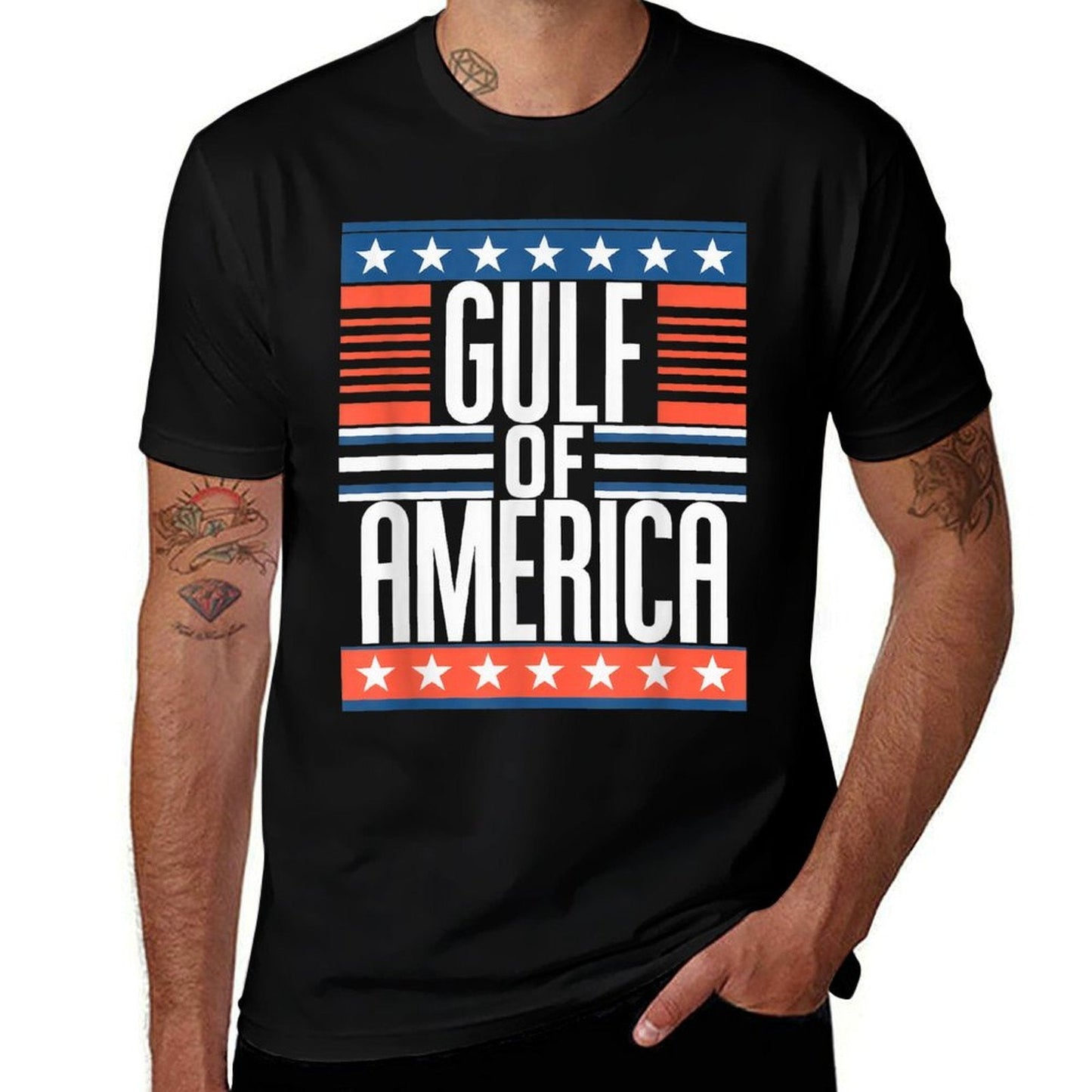 Gulf Of United States Of America Patriotic USA Flag Vintage-inspired T-Shirt
