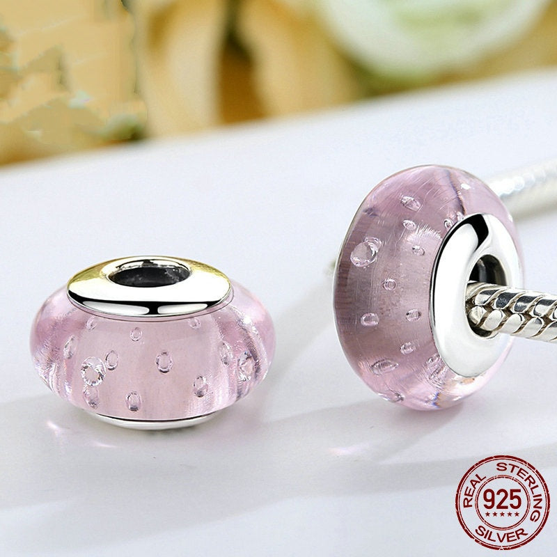 Bubble Glass Bead S925 Sterling Silver