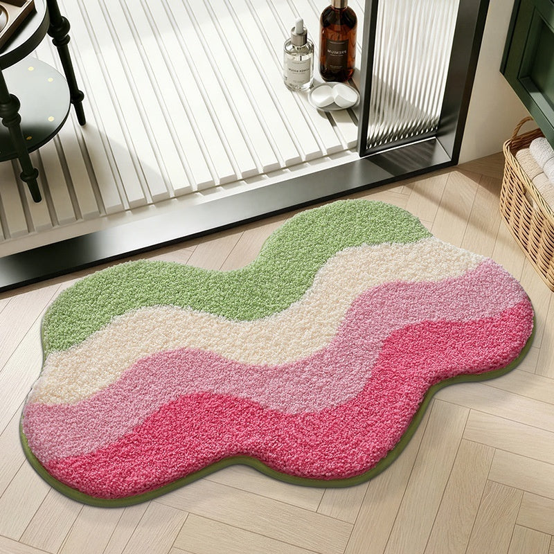 Water-absorbent Non-slip Geometric Lattice Floor Mat