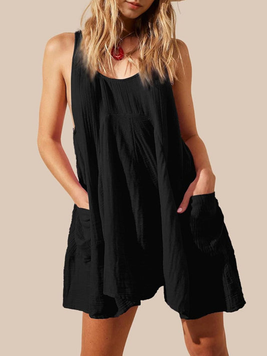 Minivestido Devine con tirantes anchos y escote scooped anudado