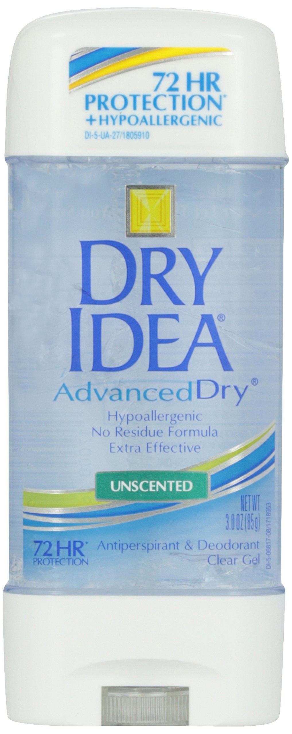 Dial Dry Idea Anti-Perspirant and Deodorant Unscented Hypo-Allergenic 3 oz Clear