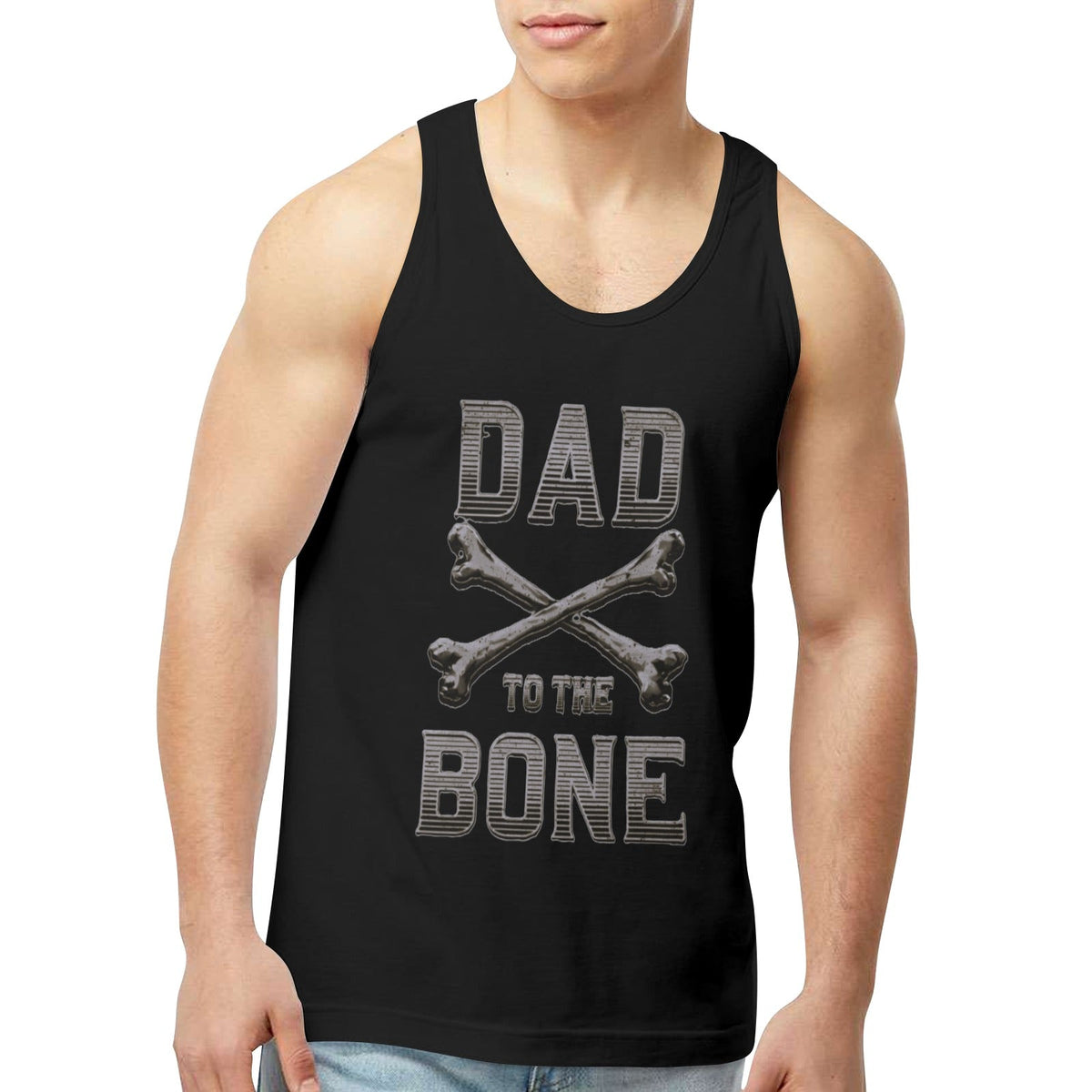 Dad to the Bone Men's Graphic Tank Top (Made in USA)