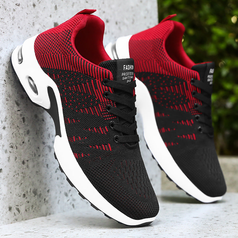 Men's Flyknit Mesh Breathable Casual Soft Sole Sneakers