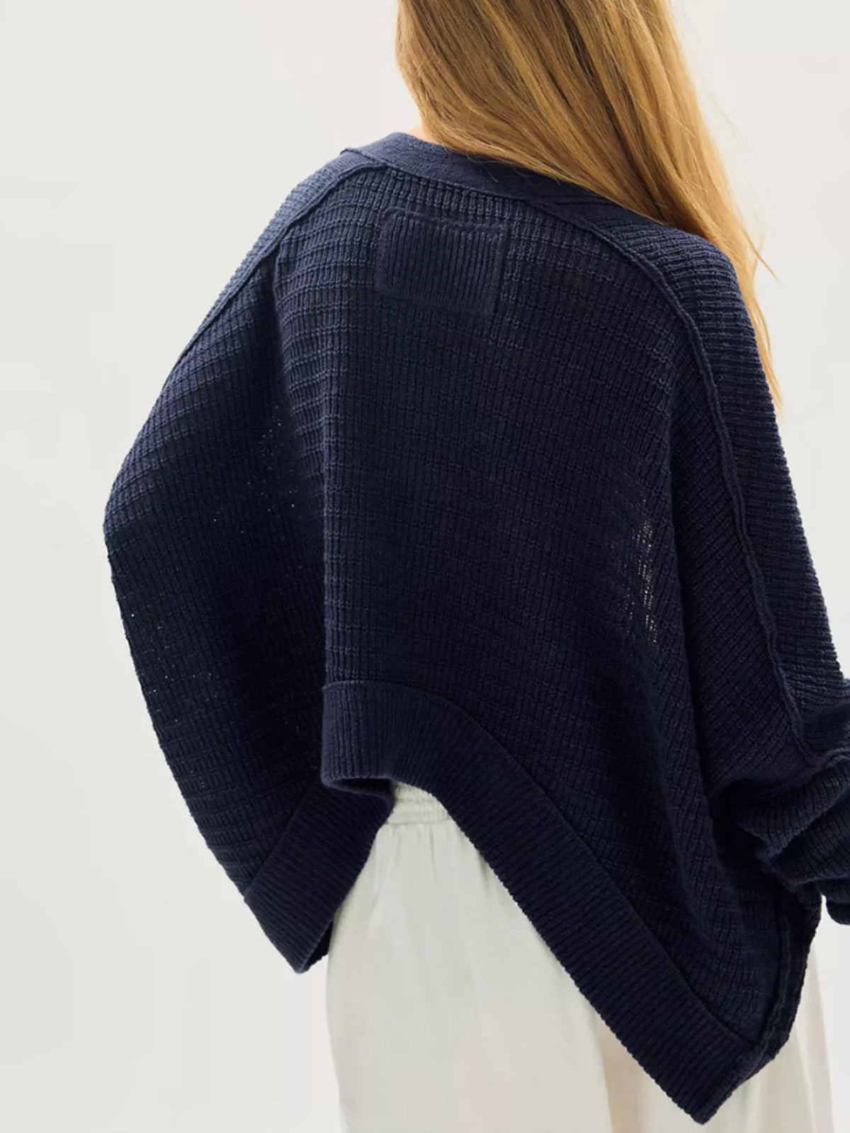 Open-Front Long Sleeve Knit Cardigan