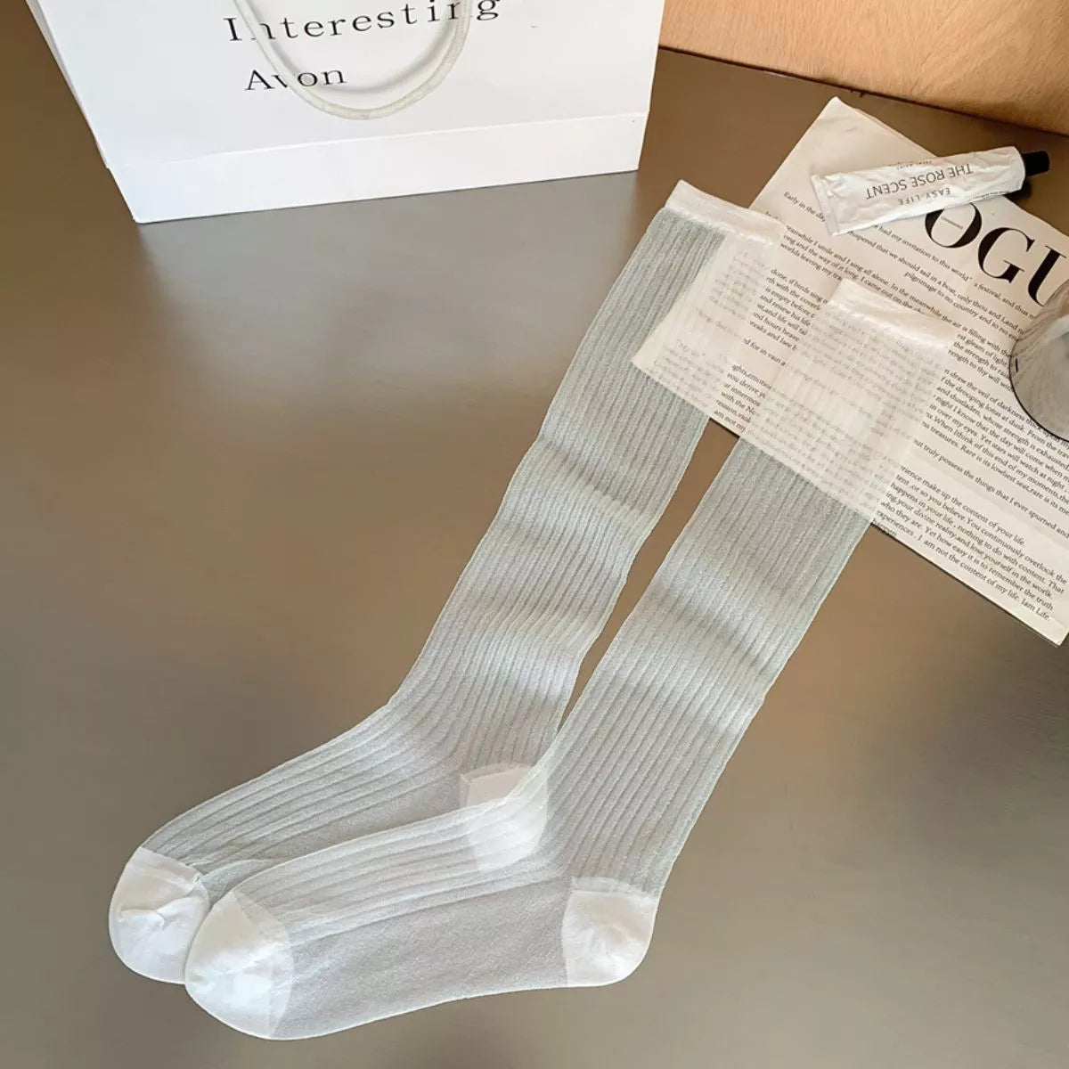 Knee-High Scrunch Socks