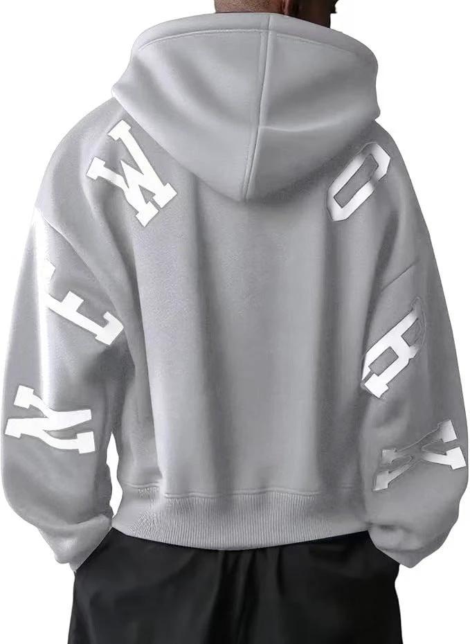 Fashion Printed Thickening All-match Long Sleeve Loose Hooded Sweater For Women