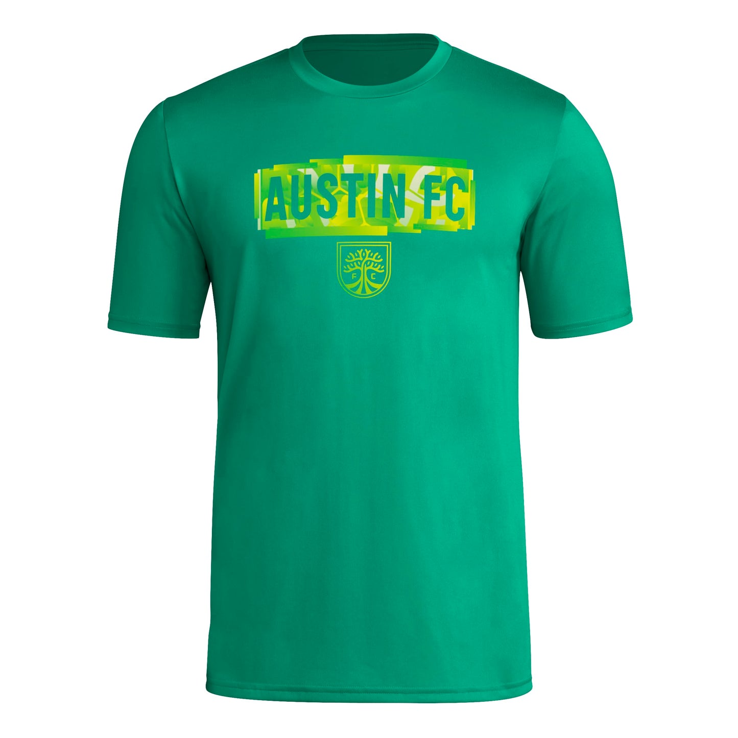adidas Mens Short Sleeve Pre-Game T-Shirt Kelly/Austin Fc X-Large