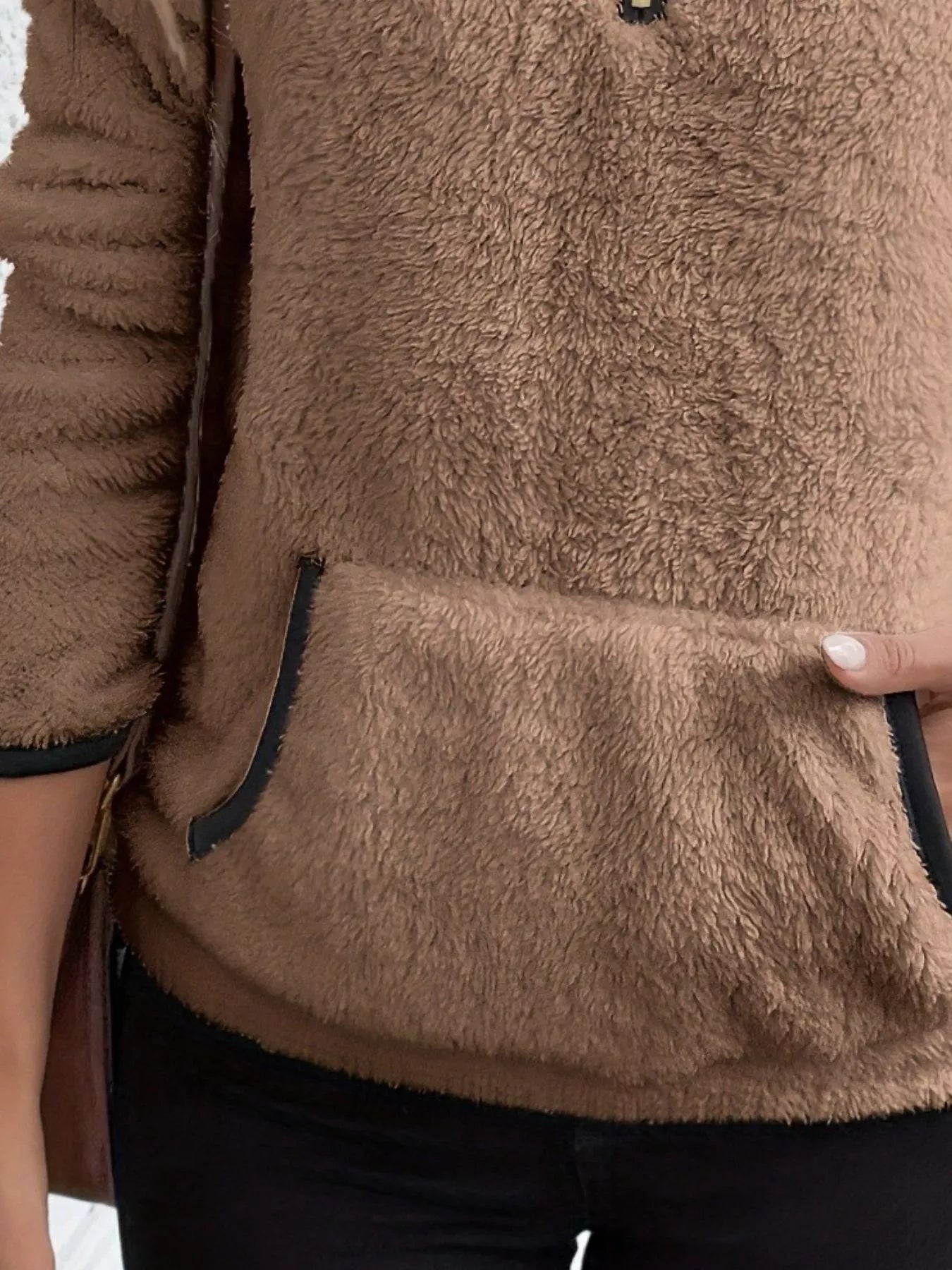 Forro polar PlushZip: Sudadera cómoda de felpa de manga larga