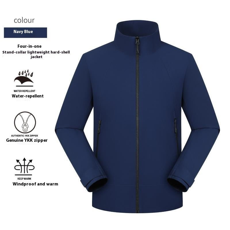 Thin Waterproof Stand Collar Jacket Men's Coat