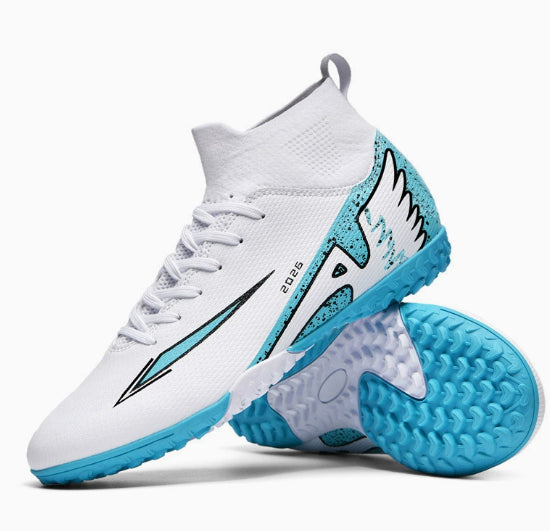 Spike 15 High-Top Football Boots AG Turf Cleats Long-Stud Training Shoes