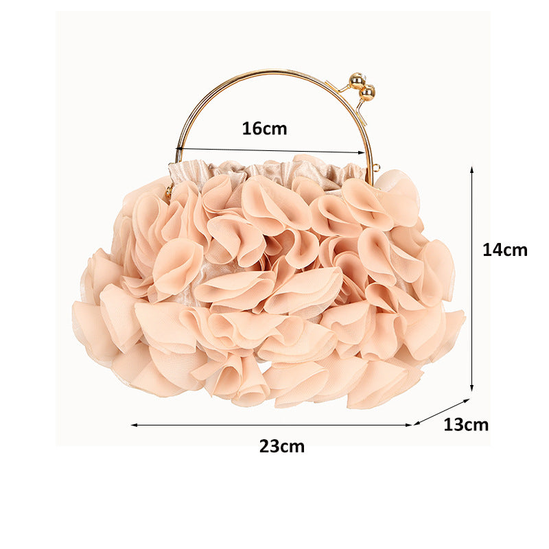 Ruffled Floral Handbag