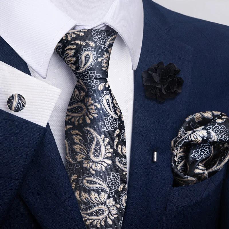 Men's Tie and Pocket Square Combo