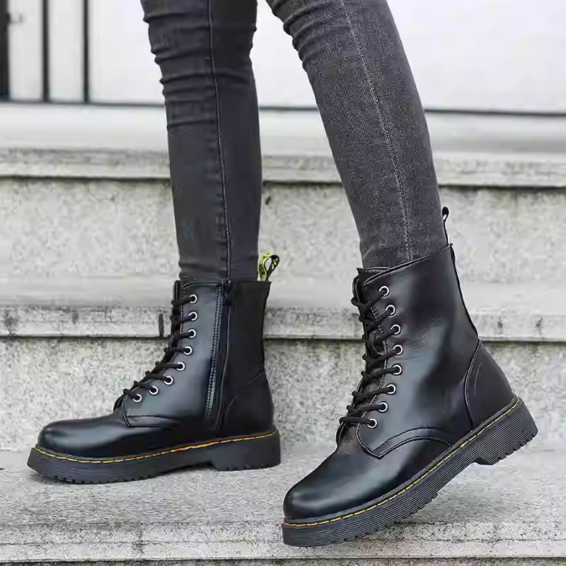 Botines Martin para mujer – Botines clásicos con cordones hasta el tobillo