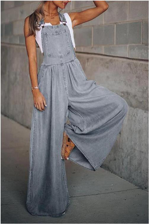 Denim Suspender Overalls