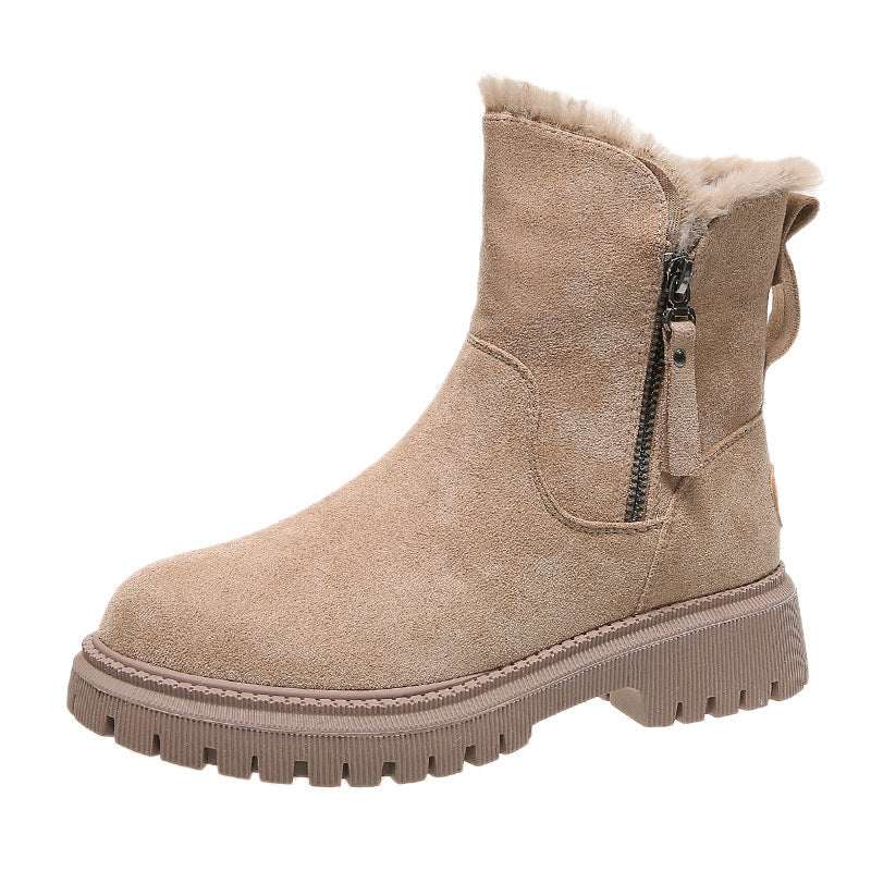 Warm Mid Tube Velvet Padded Cotton Shoes