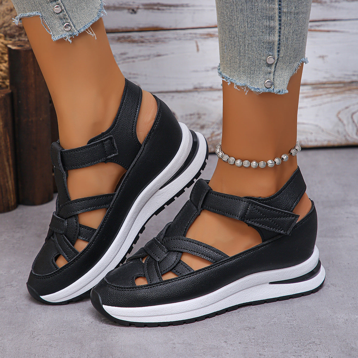 Women's Wedge Roman Magic Stick Shoes Platform Casual