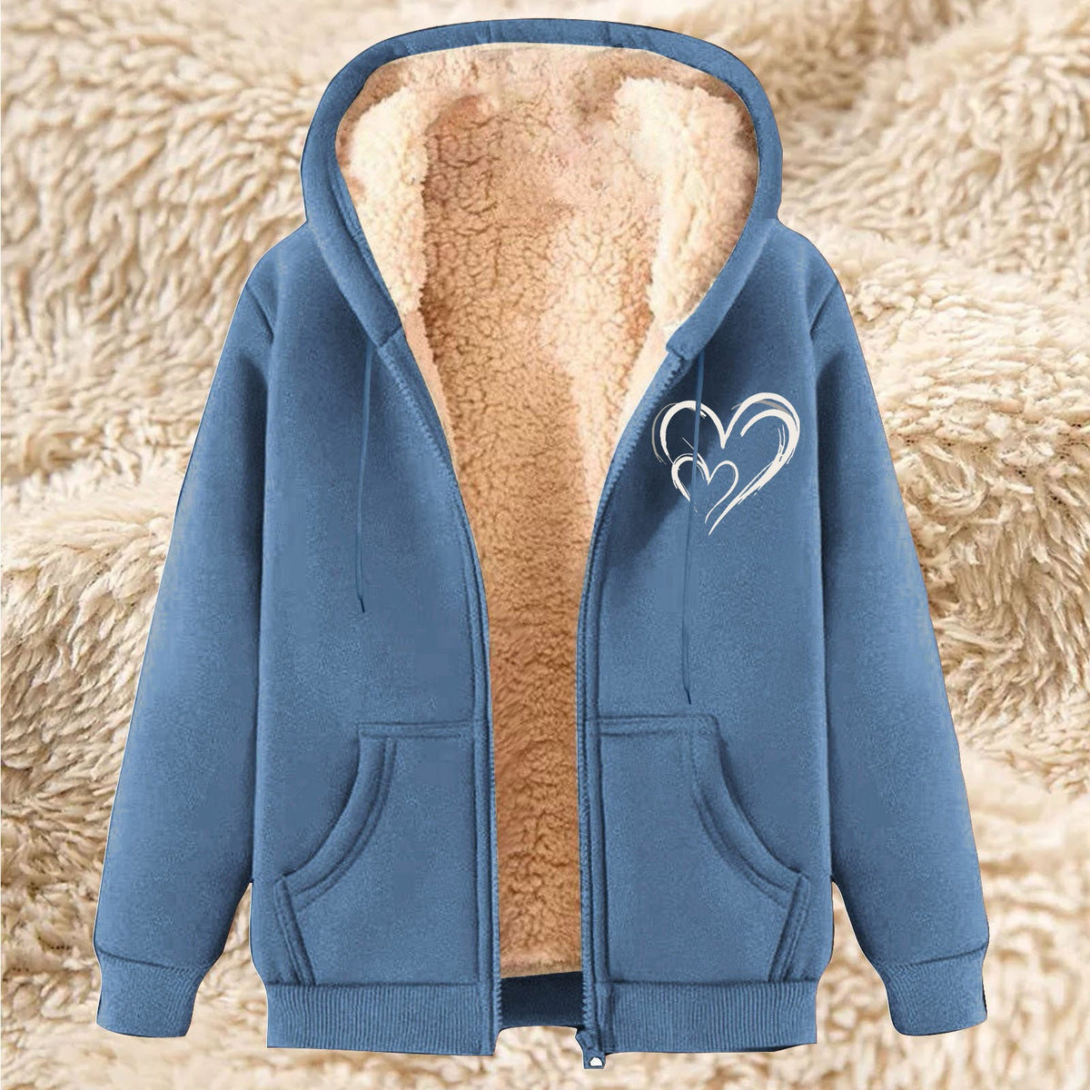 Sweater Men's Fleece-lined Thickened Men's Winter Lambskin