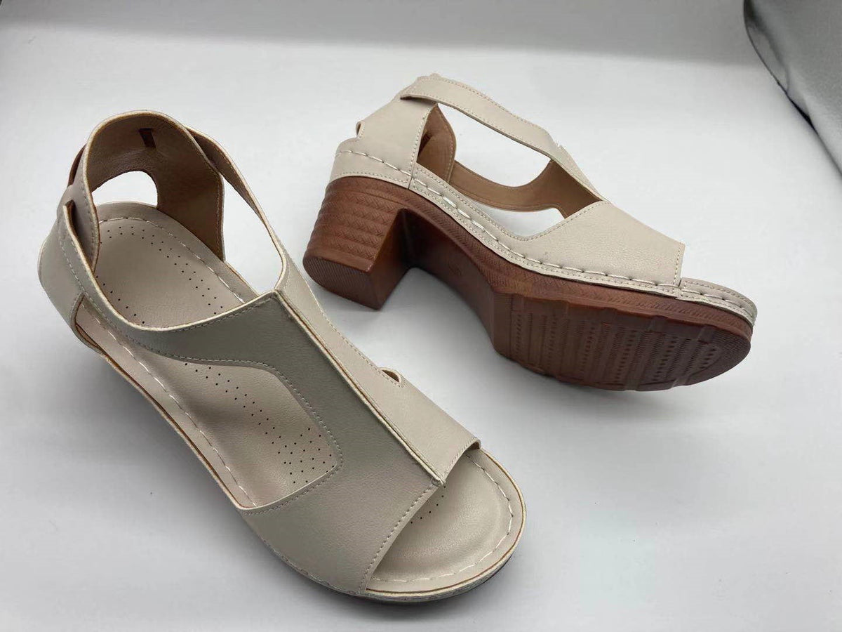 Peep Toe Wedge Sandals
