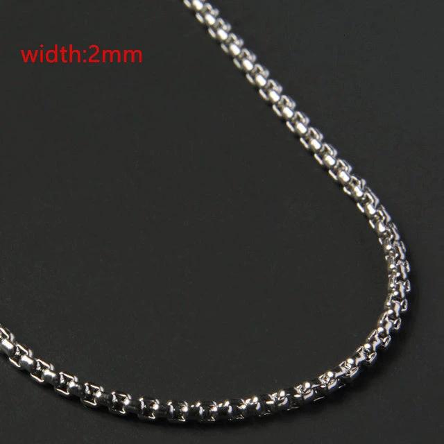 Men's Steel Figaro Cuban Chain Necklace
