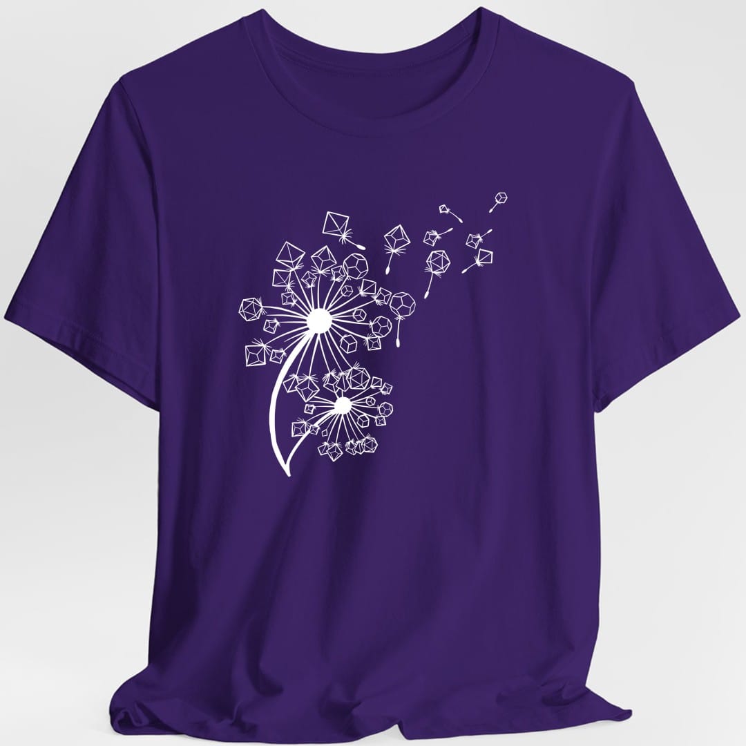 Dandelion Dice Floral Tabletop RPG T-Shirt