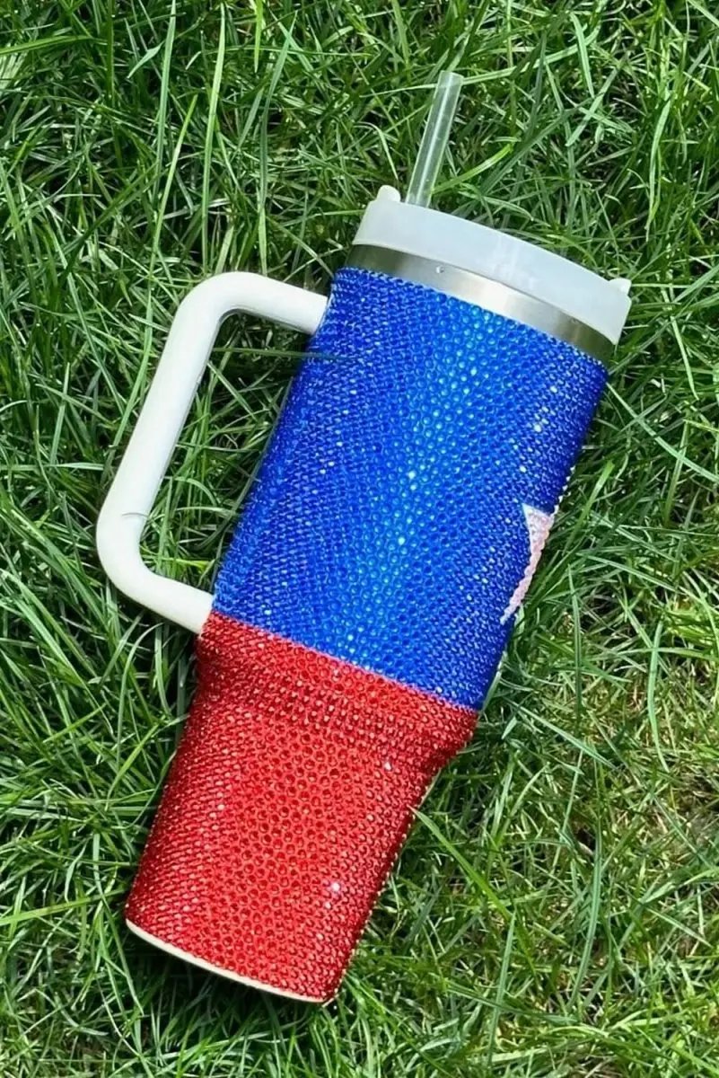 Love Salve 40oz Insulated Tumbler Rhinestone — Patriotic Design