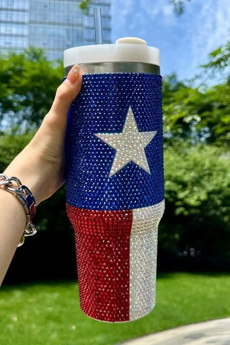 Love Salve 40oz Insulated Tumbler Rhinestone — Patriotic Design