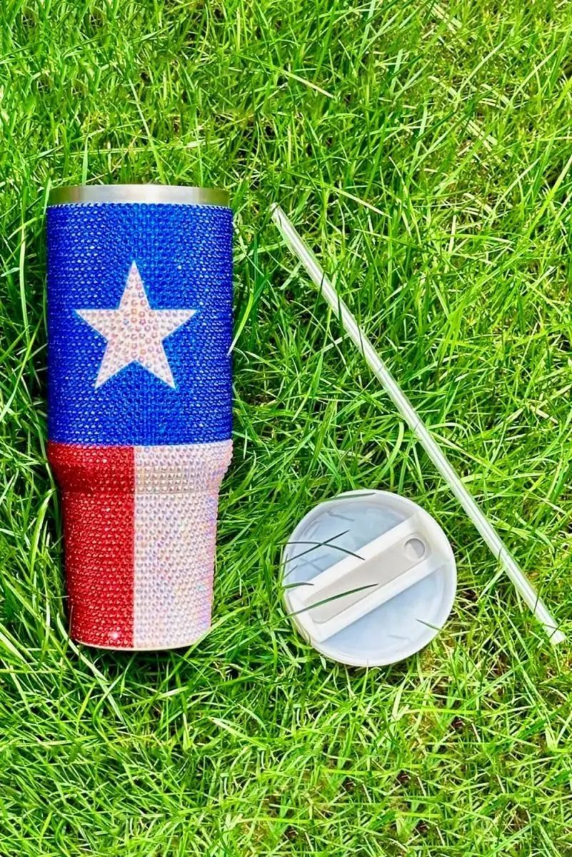 Love Salve 40oz Insulated Tumbler Rhinestone — Patriotic Design