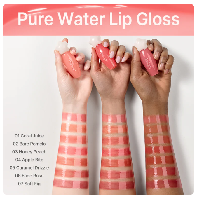 dasique Pure Water Lip Gloss 2.6g (14colors)