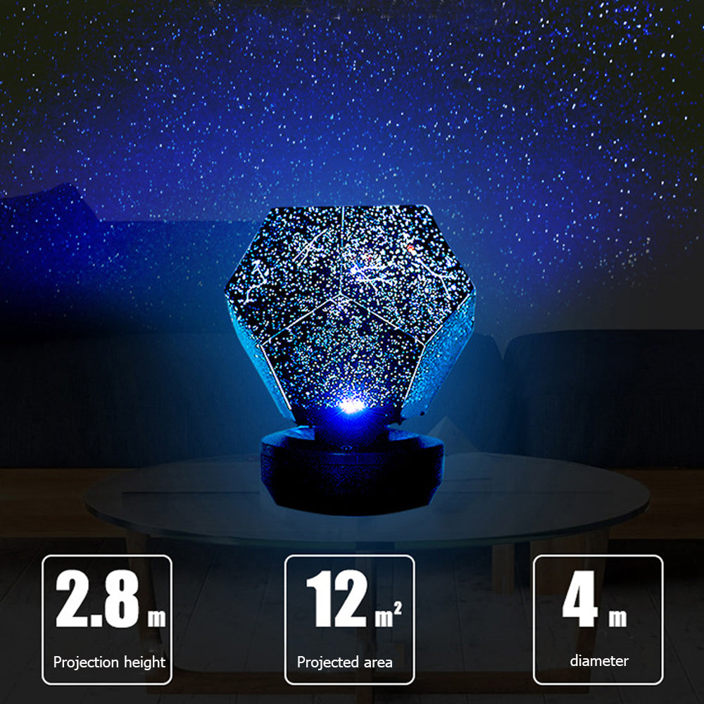 Proyector de Luces Nocturnas con Altavoz Bluetooth, Lámpara LED de Galaxia Estrellada