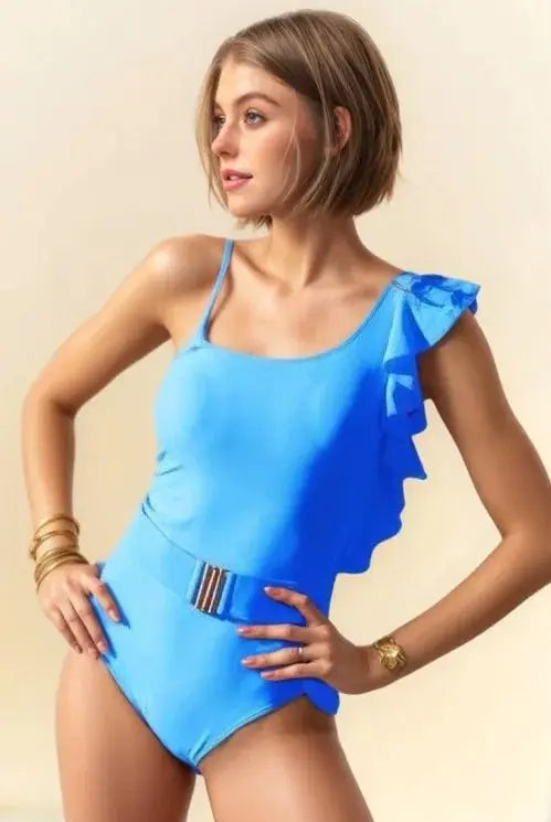 Trendsi One Piece Swimsuit With Ruffle Detail — Flattering Fit