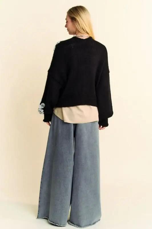 Cardigan - Floral Soft Lightweight Open Front - Everyday Layering