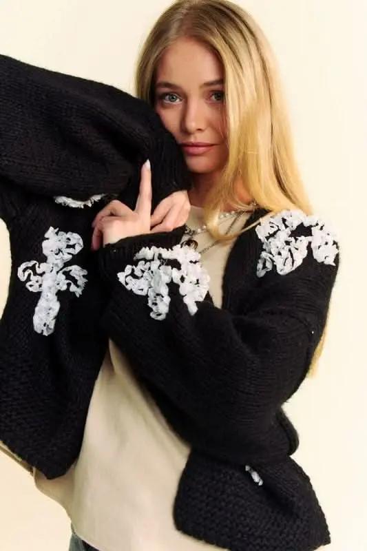 Cardigan - Floral Soft Lightweight Open Front - Everyday Layering