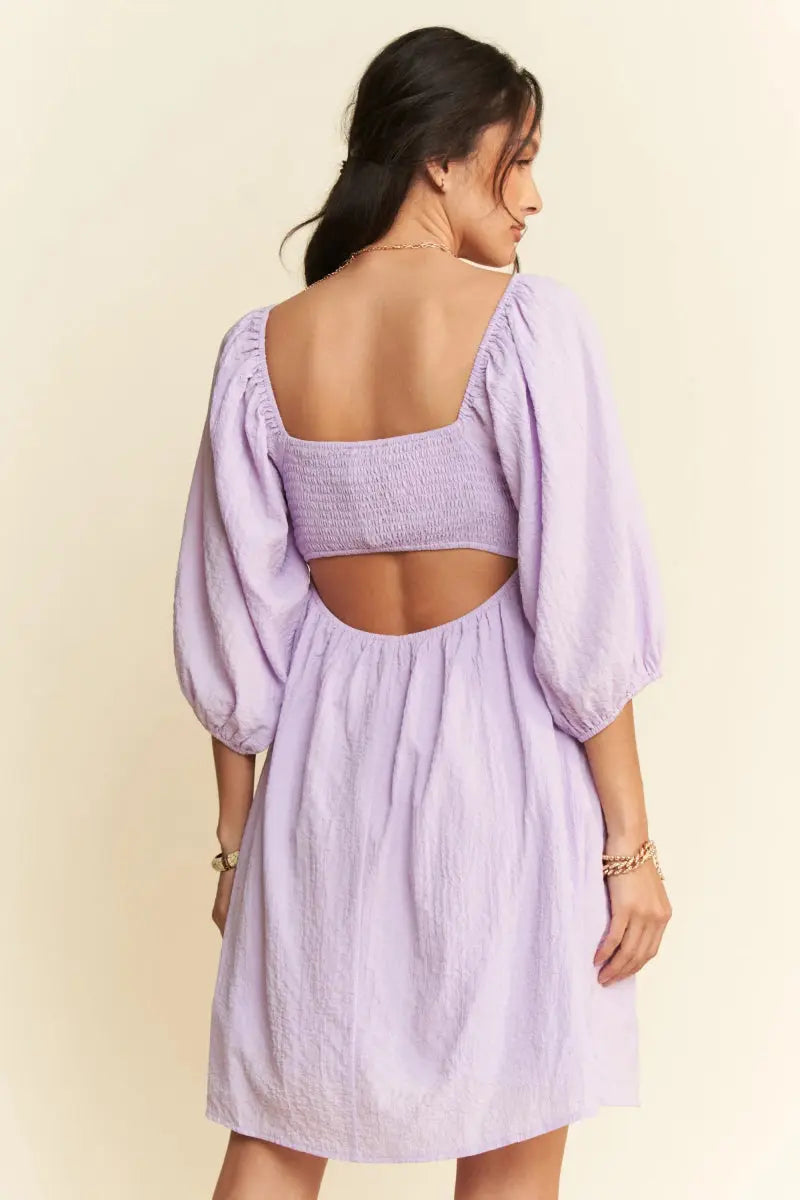 Dresses Trendsi Puff Sleeve Mini Dress Women's Casual Smocked Dress Cute & Flattering