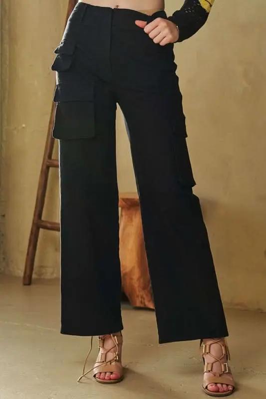 Trendsi Cargo Trousers Women's Mid Rise Utility Pants USA Ship Comfort Fit