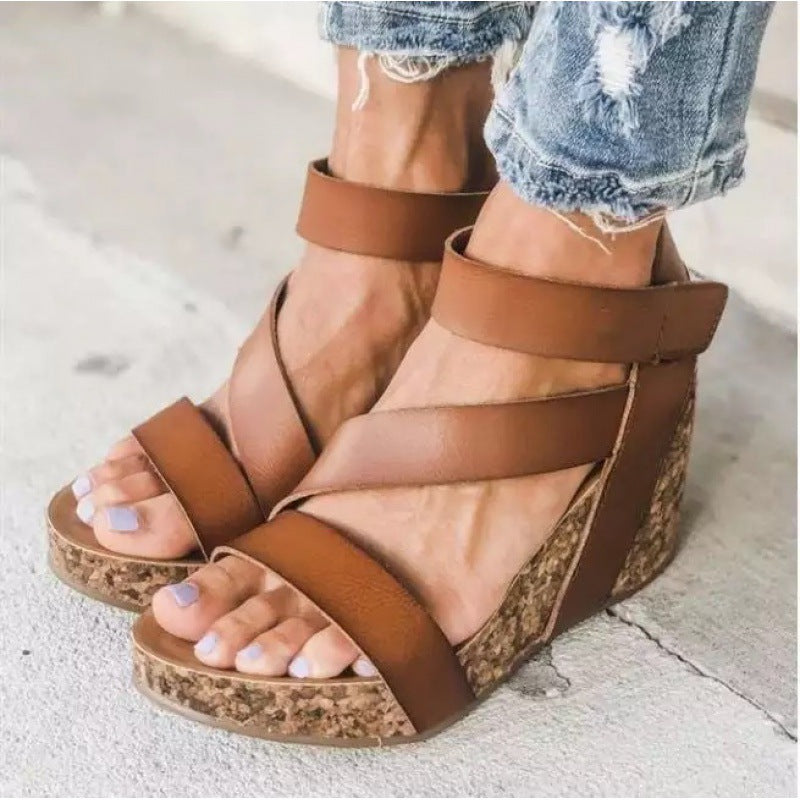 Women's Velcro Wedge Sandals