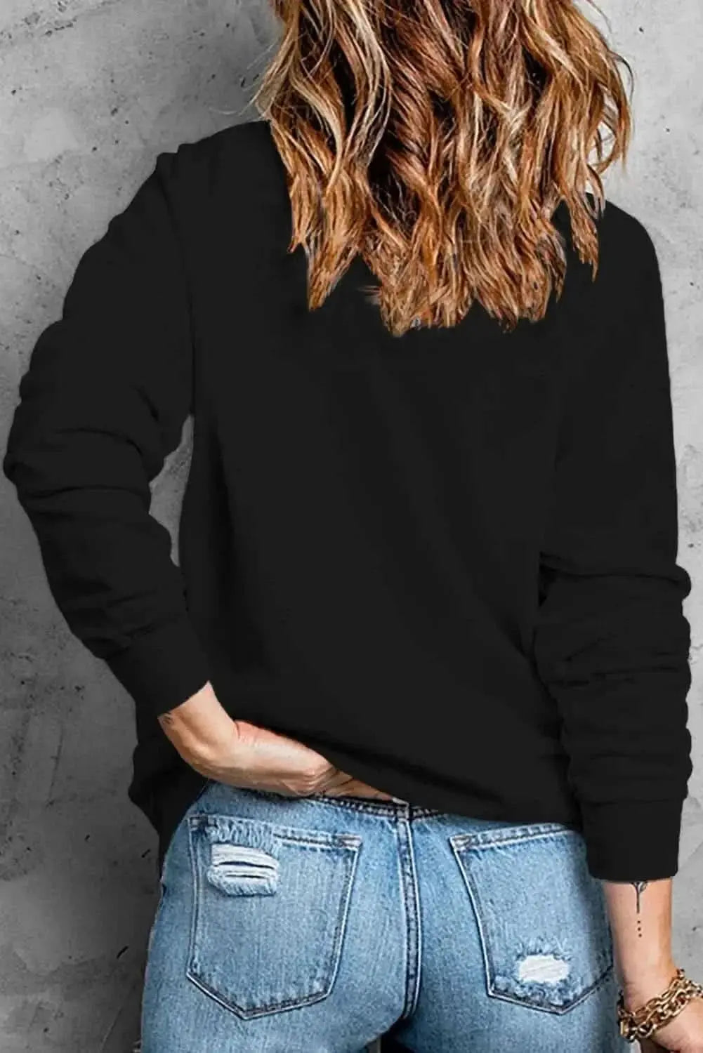 Trendsi Pumpkin Graphic Sweatshirt Dropped Shoulder — Fall Casual