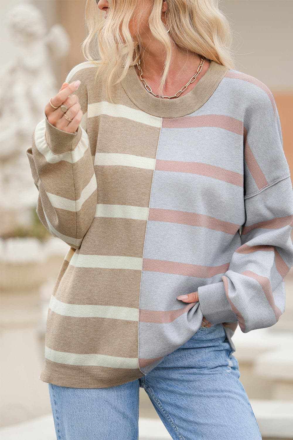 Accessories Trendsi Chic striped long sleeve top