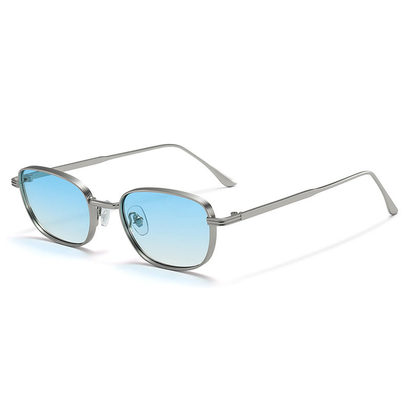 Metal Small Square Box Retro UV Protection Sun Glasses